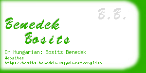 benedek bosits business card